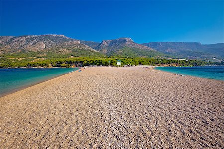 Famous Zlatni Rat beach on Brac island, Dalmatia, Croatia Stock Photo - Budget Royalty-Free & Subscription, Code: 400-08863429