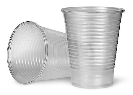 simsearch:400-08371658,k - Lying and standing plastic cups isolated on white background Fotografie stock - Microstock e Abbonamento, Codice: 400-08863481