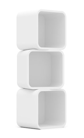 simsearch:400-08863068,k - Empty white rounded showcase. Isolated on white. Mock-up. Template shelves. 3D rendering Fotografie stock - Microstock e Abbonamento, Codice: 400-08863644