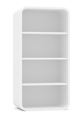 simsearch:400-08919670,k - Empty rounded retail shelves. Front view. Template. 3D Illustration, Isolated on white Fotografie stock - Microstock e Abbonamento, Codice: 400-08863646