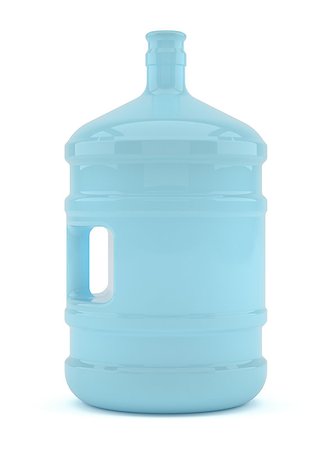 simsearch:400-08193402,k - Big bottle of water isolated on a white background. 3D illustration Stock Photo - Budget Royalty-Free & Subscription, Code: 400-08863648