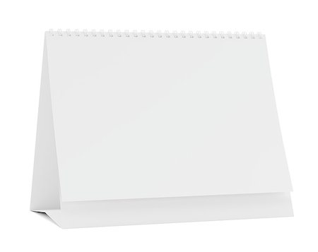 simsearch:400-05880553,k - Table spiral calendar with blank pages and soft shadows, isolated on white background. 3D illustration Foto de stock - Super Valor sin royalties y Suscripción, Código: 400-08863657