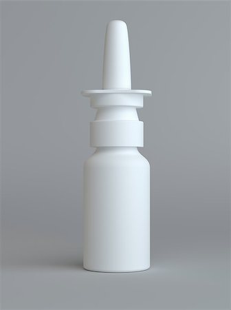simsearch:400-09097751,k - Spray Medical Nasal Drugs Plastic Bottle. Gray background. 3D illustration Foto de stock - Super Valor sin royalties y Suscripción, Código: 400-08863662