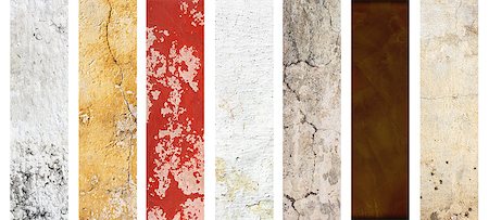 simsearch:400-07831890,k - Collection of banners with textures of old stucco wall of diferent colors - grey, yellow, red and brown Photographie de stock - Aubaine LD & Abonnement, Code: 400-08863899