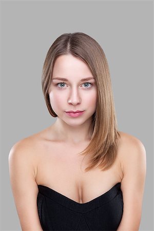 simsearch:400-06179308,k - Beautiful young brunette with long straight hair Stock Photo - Budget Royalty-Free & Subscription, Code: 400-08887812