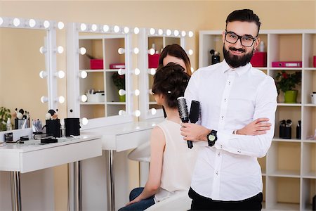 simsearch:400-04194599,k - beauty salon, the girl makeup and styling in the salon, hairdressers and make-up artist, Concept for personal care and beauty Stock Photo - Budget Royalty-Free & Subscription, Code: 400-08888400