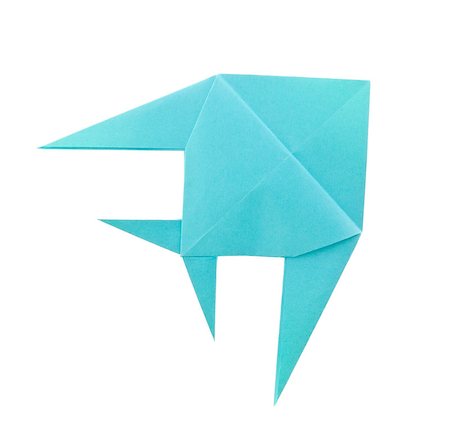 simsearch:400-09170569,k - Blue tropical fish of origami, isolated on white background Foto de stock - Super Valor sin royalties y Suscripción, Código: 400-08888516