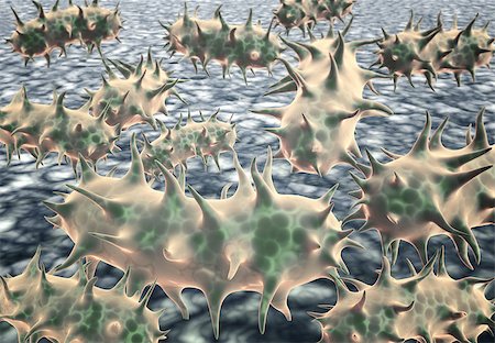 simsearch:400-04337180,k - Pathogen bacteria on the surface.  3d render Stock Photo - Budget Royalty-Free & Subscription, Code: 400-08888518