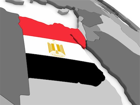 simsearch:400-08888674,k - Map of Egypt with embedded national flag. 3D illustration Stock Photo - Budget Royalty-Free & Subscription, Code: 400-08888651