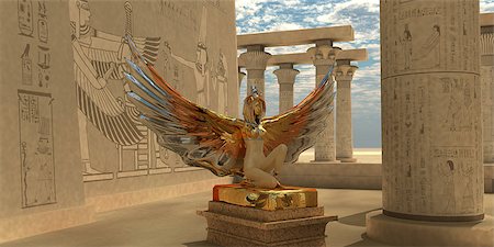 egyptian museum - An Isis statue in the Temple of Isis which is part of the religion of ancient Egyptian civilization. Foto de stock - Royalty-Free Super Valor e Assinatura, Número: 400-08888781