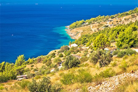 simsearch:400-07633210,k - Scenic coast of Brac island, Dalmatia, Croatia Stock Photo - Budget Royalty-Free & Subscription, Code: 400-08888845