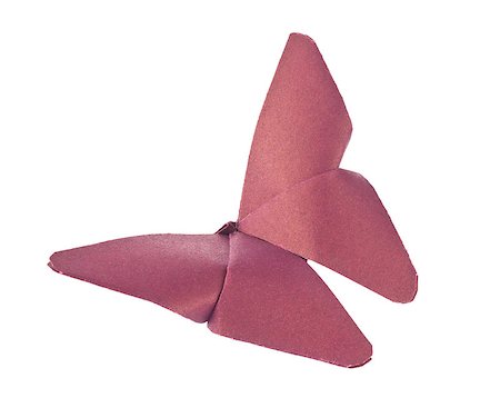 simsearch:400-09170569,k - Purple butterfly of origami, isolated on white background. Foto de stock - Super Valor sin royalties y Suscripción, Código: 400-08888921