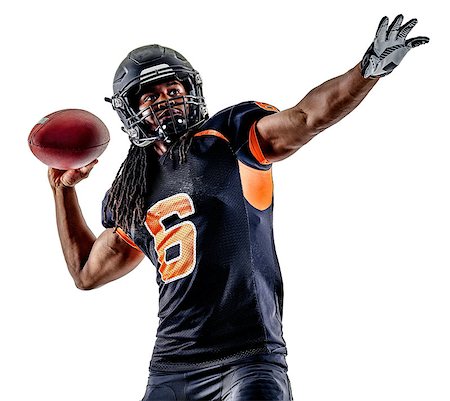 simsearch:400-08787080,k - one american football player man isolated on white background Foto de stock - Super Valor sin royalties y Suscripción, Código: 400-08889003