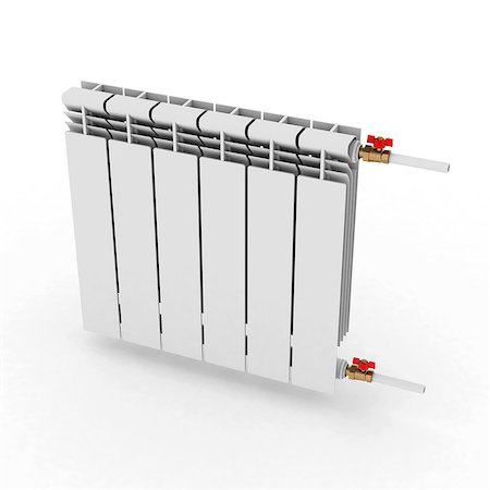 simsearch:400-05721873,k - radiator to heat the room, on a white background. 3D illustration Stock Photo - Budget Royalty-Free & Subscription, Code: 400-08889224