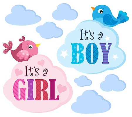 Is it a girl or boy theme 6 - eps10 vector illustration. Stock Photo - Budget Royalty-Free & Subscription, Code: 400-08889295