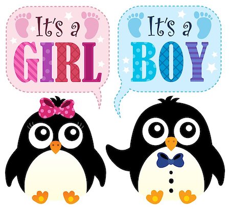 Is it a girl or boy theme 3 - eps10 vector illustration. Stock Photo - Budget Royalty-Free & Subscription, Code: 400-08889292