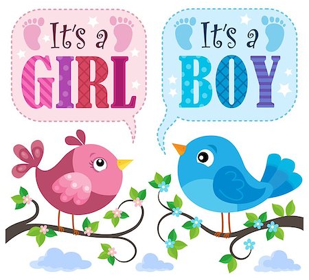 Is it a girl or boy theme 4 - eps10 vector illustration. Stock Photo - Budget Royalty-Free & Subscription, Code: 400-08889293