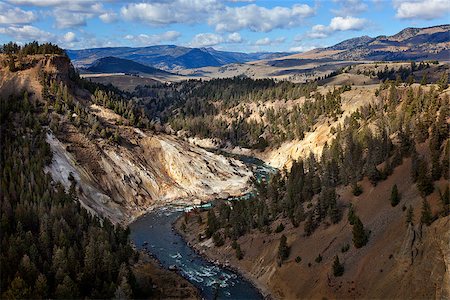 view at yellowstone canyon in national park, usa Stock Photo - Budget Royalty-Free & Subscription, Code: 400-08889429