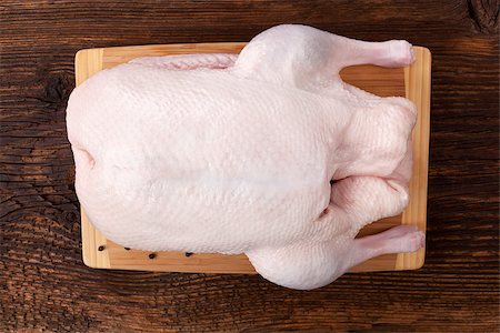 simsearch:400-07713408,k - Fresh raw duck isolated on wooden rustic table, flat lay. Culinary cooking. Stock Photo - Budget Royalty-Free & Subscription, Code: 400-08889546
