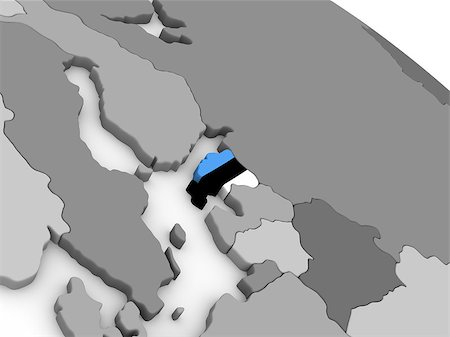 simsearch:400-08887770,k - Map of Estonia with embedded national flag. 3D illustration Fotografie stock - Microstock e Abbonamento, Codice: 400-08889651
