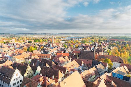 cityscape of Rothenburg ob der Tauber, Germany Stock Photo - Budget Royalty-Free & Subscription, Code: 400-08889843