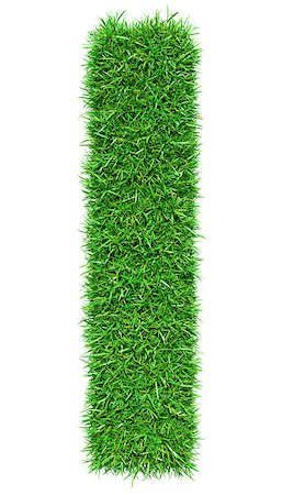 simsearch:400-06062404,k - Green Grass Letter I. Isolated On White Background. Font For Your Design. 3D Illustration Foto de stock - Super Valor sin royalties y Suscripción, Código: 400-08898716