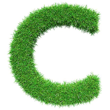 simsearch:400-06062404,k - Green Grass Letter C. Isolated On White Background. Font For Your Design. 3D Illustration Foto de stock - Super Valor sin royalties y Suscripción, Código: 400-08898710