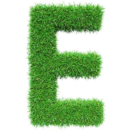 simsearch:400-06062404,k - Green Grass Letter E. Isolated On White Background. Font For Your Design. 3D Illustration Foto de stock - Super Valor sin royalties y Suscripción, Código: 400-08898713