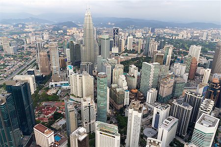 Kuala Lumpur Malaysia Cityscape Aerial View Photographie de stock - Aubaine LD & Abonnement, Code: 400-08898818