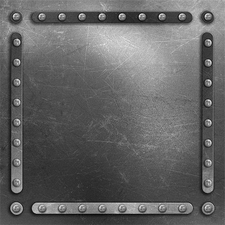 simsearch:400-05901999,k - Metallic background with scratches and stains and rivets Stock Photo - Budget Royalty-Free & Subscription, Code: 400-08898994