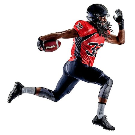 simsearch:400-08787080,k - one american football player man isolated on white background Foto de stock - Super Valor sin royalties y Suscripción, Código: 400-08899029