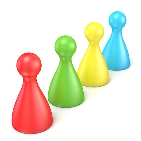 plastic toy family - Colorful play figures. 3D render illustration isolated on white background Stock Photo - Budget Royalty-Free & Subscription, Code: 400-08899494