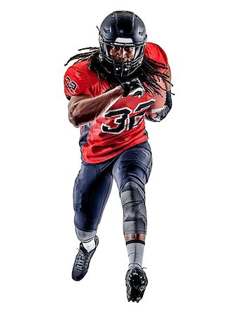 simsearch:400-08787080,k - one american football player man isolated on white background Foto de stock - Super Valor sin royalties y Suscripción, Código: 400-08899656