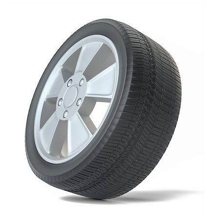 simsearch:400-08159883,k - Car black new wheel, isolated on white background. 3d illustration Fotografie stock - Microstock e Abbonamento, Codice: 400-08899704