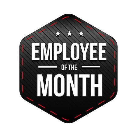 preis verleihen - Employee of theMonth vector badge black Stockbilder - Microstock & Abonnement, Bildnummer: 400-08890433