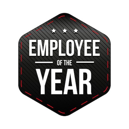 preis verleihen - Employee of the Year vector badge black Stockbilder - Microstock & Abonnement, Bildnummer: 400-08890451