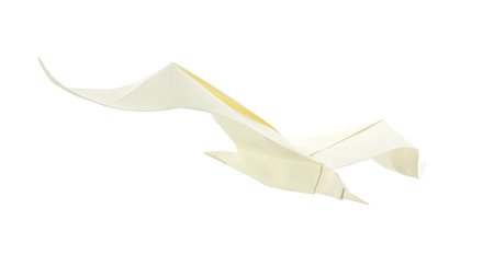 simsearch:400-09170569,k - Sea gull of origami, isolated on white background. Foto de stock - Super Valor sin royalties y Suscripción, Código: 400-08891037