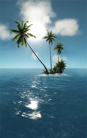 simsearch:400-04241229,k - sea tropical island palm trees sun landscape Fotografie stock - Microstock e Abbonamento, Codice: 400-08891273