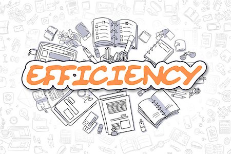 simsearch:400-07338798,k - Doodle Illustration of Efficiency, Surrounded by Stationery. Business Concept for Web Banners, Printed Materials. Stock Photo - Budget Royalty-Free & Subscription, Code: 400-08891492