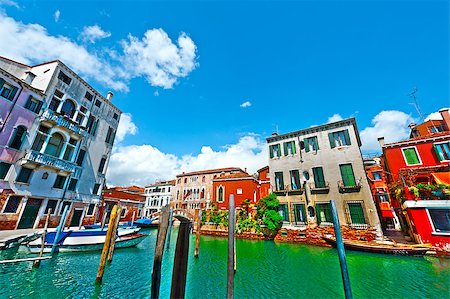 simsearch:400-05384275,k - The Narrow Canal- the Street in Venice Stock Photo - Budget Royalty-Free & Subscription, Code: 400-08892688