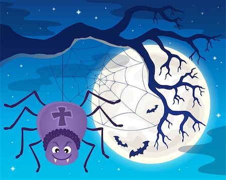 Spider theme image 2 - eps10 vector illustration. Stock Photo - Budget Royalty-Free & Subscription, Code: 400-08892907