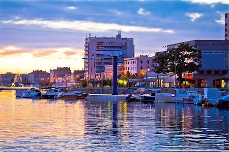 Zadar waterfront at golden sunset view, Dalmatia, Croatia Stock Photo - Budget Royalty-Free & Subscription, Code: 400-08892940