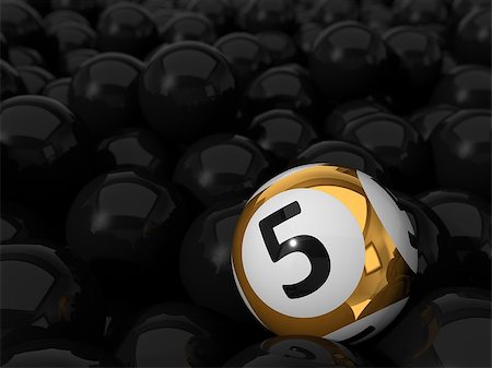 simsearch:700-00616801,k - 3d illustration of lottery ball and black balls stack. with depth of field blur effect. Fotografie stock - Microstock e Abbonamento, Codice: 400-08892959