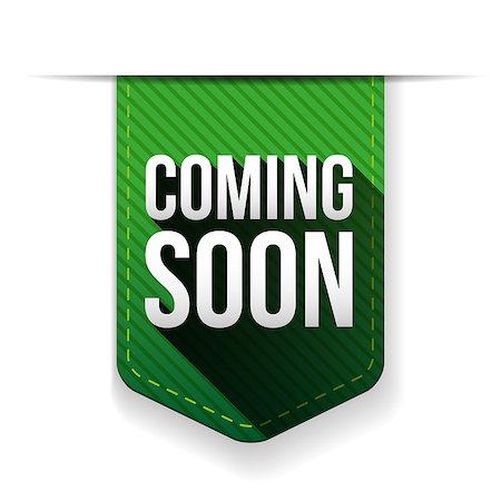 Coming Soon green ribbon vector Stock Photo - Budget Royalty-Free & Subscription, Code: 400-08893140