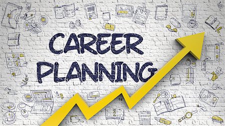 simsearch:400-08891463,k - Career Planning Drawn on White Brickwall. Illustration with Doodle Icons. Career Planning - Business Concept with Doodle Icons Around on White Wall Background. Foto de stock - Super Valor sin royalties y Suscripción, Código: 400-08893183