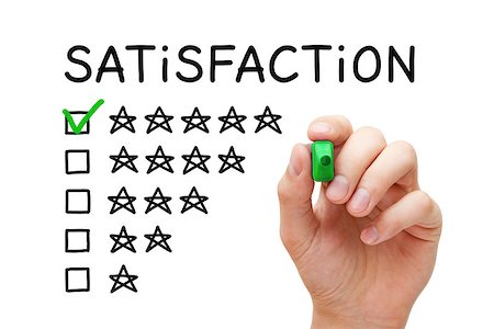 simsearch:400-05022667,k - Hand putting check mark with green marker on five stars in customer satisfaction checklist form. Stockbilder - Microstock & Abonnement, Bildnummer: 400-08893679