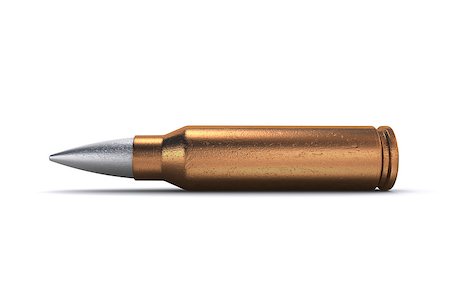 simsearch:400-05706425,k - 3d render of an old bullet on the white background Fotografie stock - Microstock e Abbonamento, Codice: 400-08900159