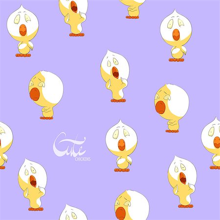 simsearch:400-06692271,k - Cute yellow chickens seamless background Stock Photo - Budget Royalty-Free & Subscription, Code: 400-08916268