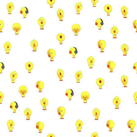 simsearch:400-06692271,k - Cute yellow chickens seamless background Stock Photo - Budget Royalty-Free & Subscription, Code: 400-08916270