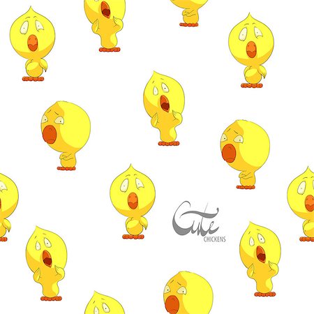simsearch:400-06692271,k - Cute yellow chickens seamless background Stock Photo - Budget Royalty-Free & Subscription, Code: 400-08916271